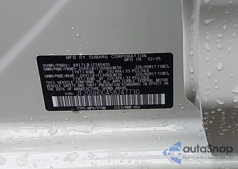 2025 Subaru Crosstrek Premium from USA, damaged, VIN JF2GUHDC4S8247730